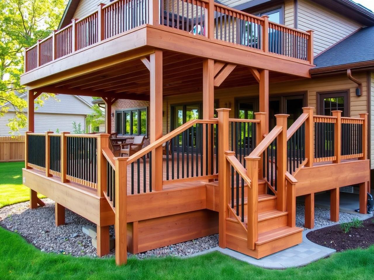 Two-Story Cedar Deck