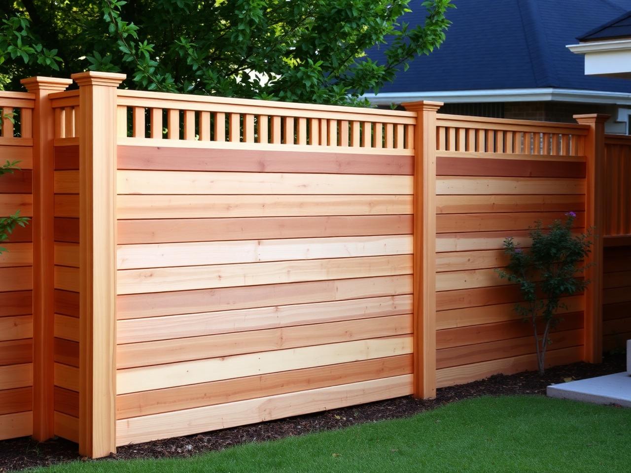 Horizontal Cedar Privacy Fence